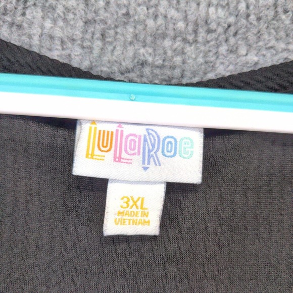 LuLaRoe Women's A-Line Dress Black 3XL Short Sleeve Floral Print Scoop Neck - Picture 8 of 12